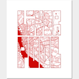 Liverpool, England City Map Typography - Oriental Posters and Art